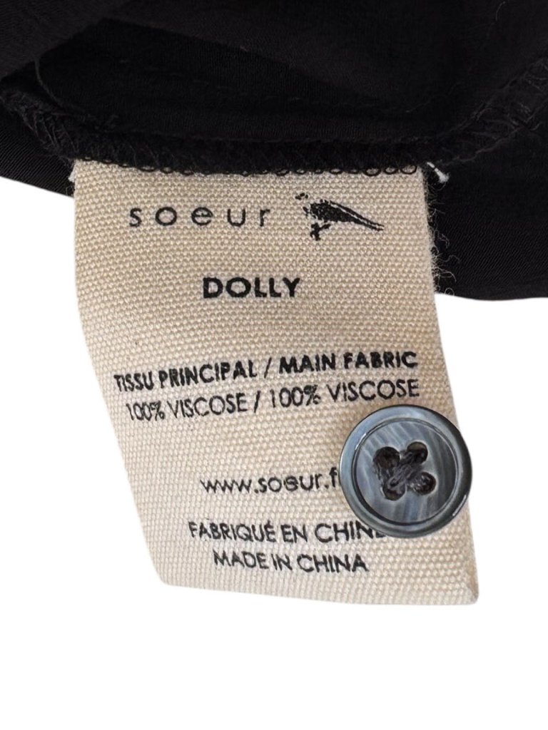 Soeur Dolly Black Lace Detail Dress Size 36 Nwt — image 8 of 8